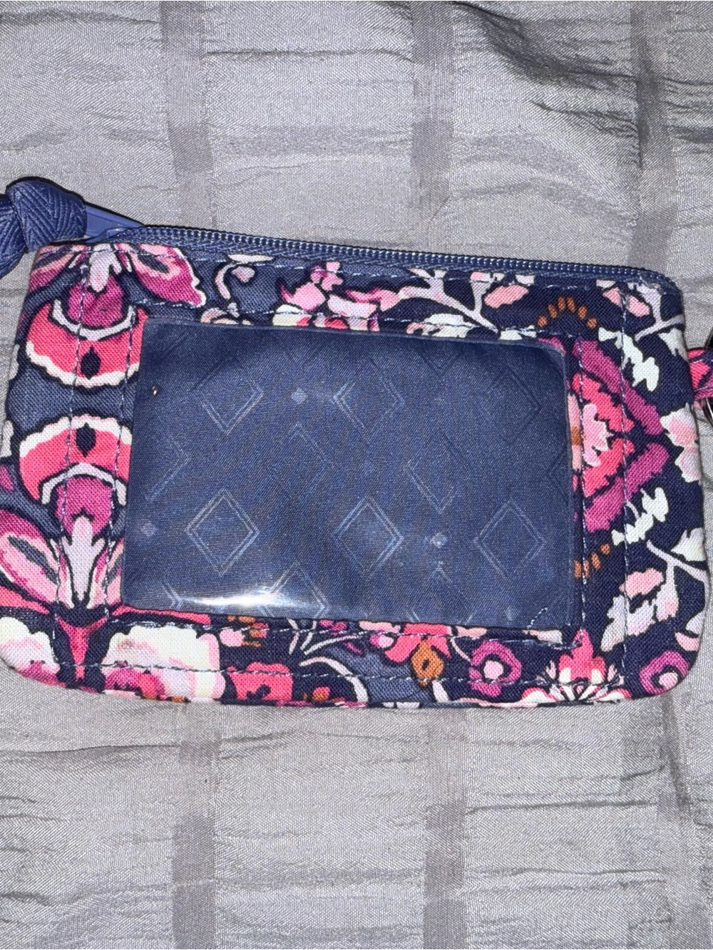 Floral Print ID Pouch in Pink and Navy and Blue Floral. There’s 2 of them. - Picture 2 of 5